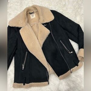 Salvage Black and Cream Teddy Jacket